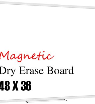 XBoard Magnetic Whiteboard 48 x 36, White Board 4 x 3, Dry Erase Board with Detachable Marker Tray